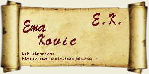 Ema Ković vizit kartica